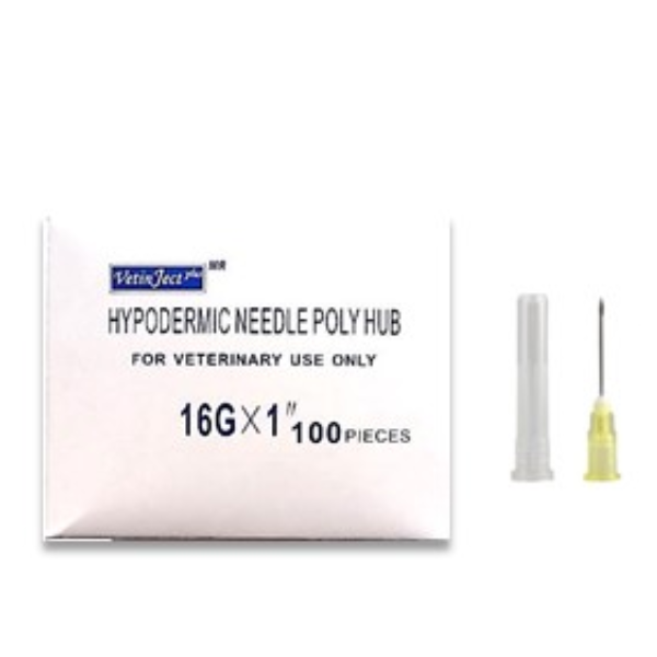 Aguja VetinJect Plus - Desechable Base de Polipropileno c/100